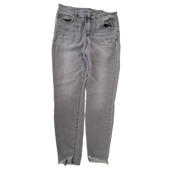 Joes Jeans Womens Size 29 Skinny Mid Rise Gray Denim Pants Raw Cutoff Hems - Picture 2 of 6